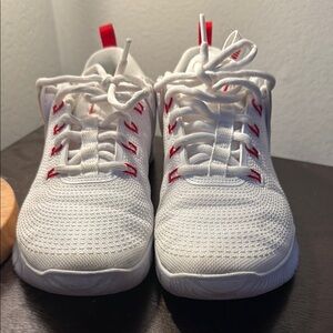 Nike White and Red Athletic Shoes
